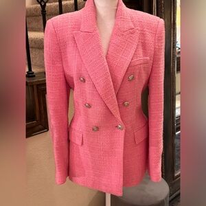 Pink Weave Textured DB Zara Blazer Size L